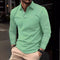Classic men's simple solid color lapel POLO shirts Spring autumn business leisure outdoor travel friends party long sleeve tops