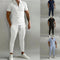 2024 Spring and summer menswear slim trend youth leisure sports polo suit, zipper pullover jacket drawstring trousers monochrome