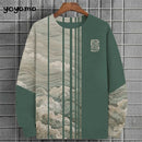 Ukiyo-E Men's Sweatshirt Autumn Oversized Hoodies for Men Long Sleeve T-Shirt Tops Loose Casual New in Hoodies & Sweatshirts Top