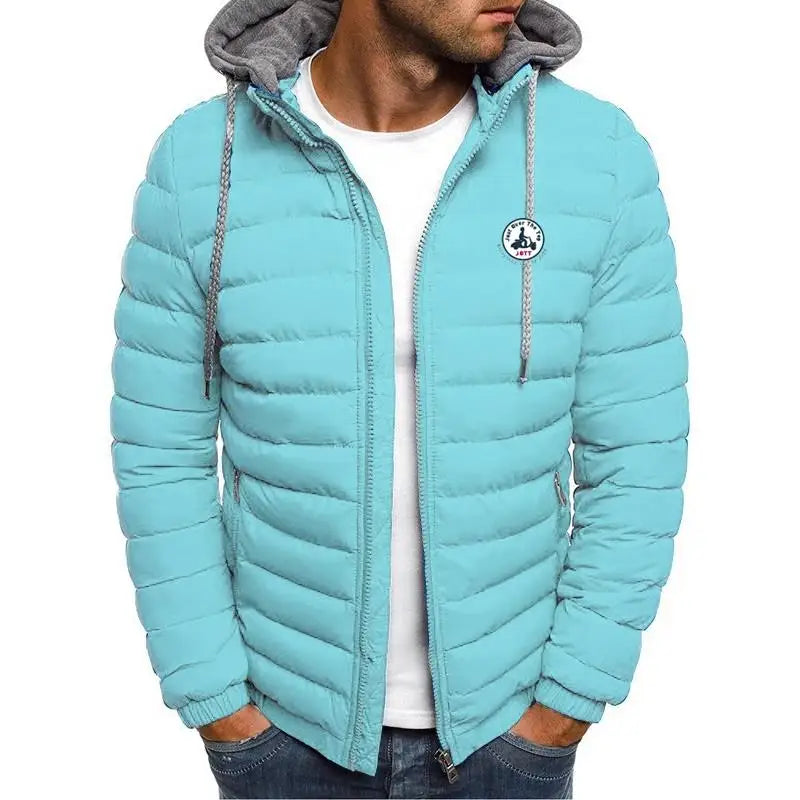 JOTT men's jacket, autumn and winter sportswear leisure wear, cotton hooded light down jacket