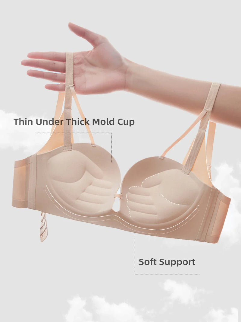 Musebree Women's Push Up Bra Ladies Girls Seamless Bra Sexy Beauty Back Wireless Bra Comfortable Breathable Bralette Women Bra