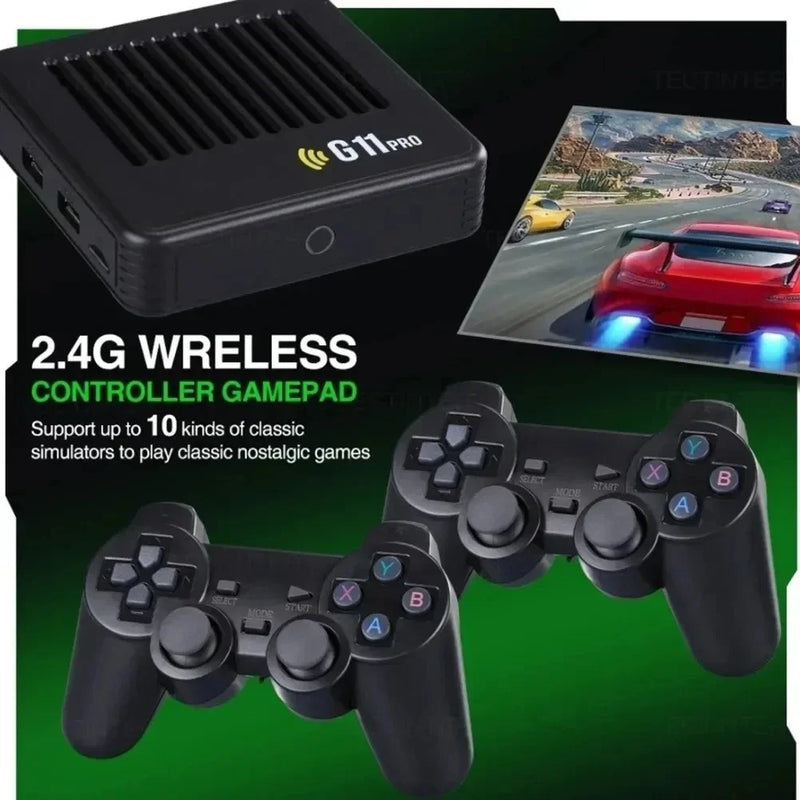 G11 Pro Game Box Video Game Console 256G Built in 60000+ Retro Games 2.4G Wireless Gamepad 4pcs 4K HD TV Game Stick For PS1/GBA