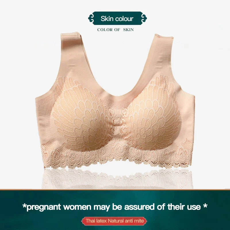 5D Women's Plus 4XL Latex Bra Seamless Bras For Women Underwear BH Push Up Bralette With Pad Vest Top Bra