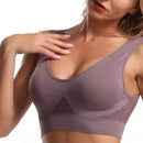 1pcs Women Sports Bra Large Size No Steel Ring Seamless Underwear Removable Chest Pad Runing Sport Hollow Mesh Vest Bras