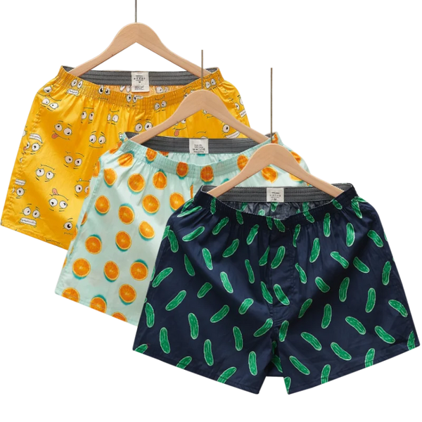 3-4Pcs Cotton Mens Boxers Shorts Loose Sleep Underpants High Quality Printed Casual Panties Comfortable Homewear Men Underwear