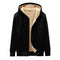 Winter Lambswool Coats Thicken Warm Jackets Long Sleeve Zipper Hoodies Casual Sports Fleece Black Coat Hooded Men Women Jacket