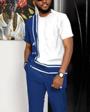 Plus Size 5XL 6XL Summer Tracksuit Short Sleeve T Shirt+Long Pants 2 Piece Set Men Outdoor Joogers Outfit 3D Print Trousers Suit