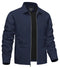 TACVASEN Lightweight Work Jackets Mens Classic Tunic Style Zipper Pockets Bomber Jackets Full Zip Spring Fall Jacket Outwear