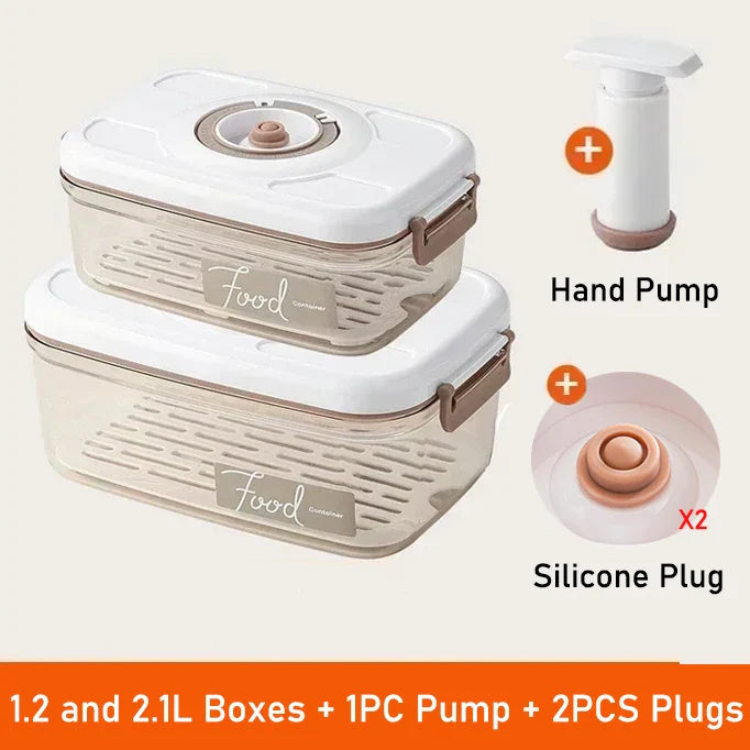 Vacuum Food Storage Box Fresh-Keeping Canister Sealed Storage Container Large Capacity Food Dispenser  Kitchen Storage Box