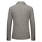 Classic Men's Casual Blazer Jackets SIngle Button Vintage Check Suit Coat Male Khaki
