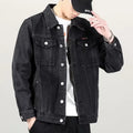 Spring Autumn Denim Jacket Men's Casual Workwear New Trendy High-end Feel Men's Jacket Clothing Regular Length