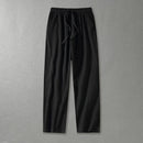 Plus Size 8XL 9XL Pants Men's Solid Cotton Linen Loose Casual Trouser Fashion Drawstring Straight Joggers Vintage Sweatpants Men