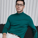 Autumn Winter Men's Black Turtleneck Pullover Casual Thin Wool Top Slim Fit Long Sleeve Clothing Knit Sweater Mens Clothes