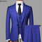2025 New Men's Three-pieces Fashion Plaid Slim Business Party Formal Elegant Blazer Sets (Jacket+Pants+Vest) Prom Wedding Groom