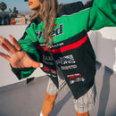 2024 Fall Hot Women's Bomber Jacket Street Casual Sports Trend Hip Hop Harajuku Style Jacket Outdoor Motorcycle Top