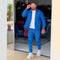 2023 AliExpress Amazon cross-border Spring and Fall zipper pocket lapel trend jacket pants men's sports street suit