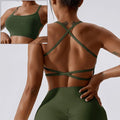 Cloud Hide Sexy Back Sports Bra Women Yoga Crop Top Home Fitness Workout Underwear Dancing Vest Plus Size Running Cycling Shirt