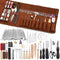 KRABALL 48/72pcs Leather Craft Sewing Working Tools Kit with Upholstery Thread Awl Needles Thimble for Repair Stitching DIY