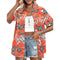 New Women's Short Sleeve T-shirts Fashionable 3d Floral Printed Casual Hawaii Style Basic Tops Lapel Short Sleeve Shirt Summer