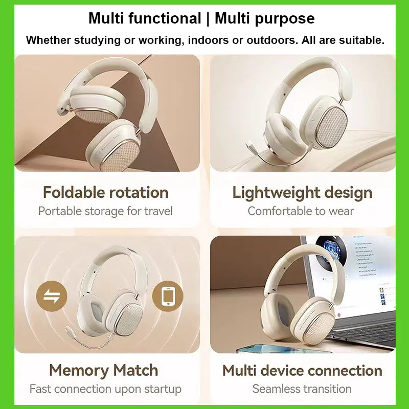 ANC Bluetooth Headphone Stereo HD-calling Wireless Earphone High-cost-effectiveness High-Quality Active Noise Reduction headset