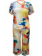 2 Piece Women Sets 2024 New Arrival Plus Size Summer Matching Sets Print Two Pieces Sets Top Pants Suits Outfits Clothing