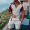 2025 Summer Men Clothing Fashion Short Sleeve Polo Shirt+shorts Sets 3D Print Trend Tracksuits Breathable Men's 2PCS Sets S-5XL