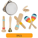 Toddlers Montessori Musical Instruments Set Wooden Percussion Instruments Toys Kids Preschool Educational Birthday Gifts