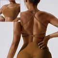 Cloud Hide Sexy Back Sports Bra Women Yoga Crop Top Home Fitness Workout Underwear Dancing Vest Plus Size Running Cycling Shirt