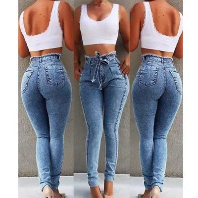 Creatively Designed Plus Size Trendy Cotton Women's Jeans Proxy Alliance Summer 2024 Street Style Cross-Border Goods In Stock
