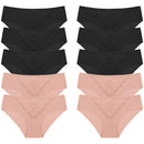 BZEL 10PCS/Set Women's Panties Exquisite Sweet Lace Underwear Sexy Lingerie Silk Satin Briefs Woman Comfort Breathable Underpant