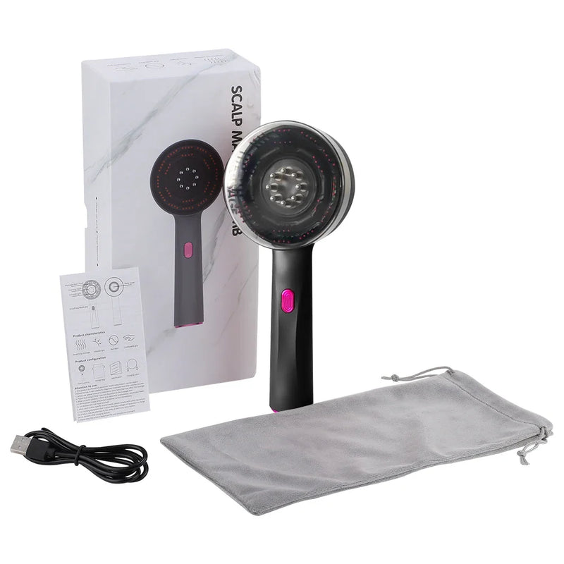 Electric Scalp Massage Comb Hair Growth, Red Light Therapy Brush Head Massager