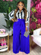 Wmstar Plus Size Women 2 Piece Clothes Print High Waist Long Sleeve Top Wide Leg Fashion Office Lady Casual Matching Pants Sets