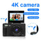 Compact Digital Photography Camera 4K 18X Digital Zoom Vintage Vlog Video Recorder YouTube 180° Flip Screen Selfile With Flash