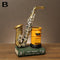 New saxophone resin handicraft pen holder ornaments, Violin storage pen holder,Office and home decoration pen holder， Pen holder