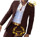 Suit for Men2-Piece Business Jacket Pants Khaki Wedding Best Man Tuxedo Slim Fit Formal Blazer Set Custom