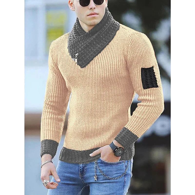 Sweater Turtleneck Men Winter Fashion Vintage Style Sweater Male Slim Fit Warm Pullovers Knitted Wool Sweaters Thick Top Men