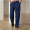 2025 New Men's Beach Pants Joggers Streetwear Cotton Linen Sweatpants Casual Pants Hawaiian Vacation Loose Summer Long