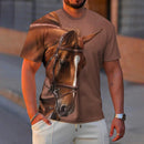 Fashion 3D Horse Print Men's T-Shirt Quick Dry Short Sleeve Tees Summer Casual Man Clothing Tops Loose Oversized T-Shirt for Men