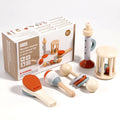Toddlers Montessori Musical Instruments Set Wooden Percussion Instruments Toys Kids Preschool Educational Birthday Gifts