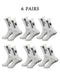 6 pairs of football socks, men's and women's mid length anti slip training socks, thickened professional sports socks