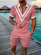 2025 Summer Men Clothing Fashion Short Sleeve Polo Shirt+shorts Sets 3D Print Trend Tracksuits Breathable Men's 2PCS Sets S-5XL