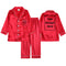 2Pcs Red Satin Pyjamas Kids Sets Boys Girls Solid Silk Children's Pajamas Clothes Toddler Lounge Pjs 2-12T Baby Clothing