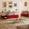 USM Haller Storage Cabinet Sideboard Haller Living Room Bedroom Stainless Steel Metal Board Modular Storage Shelf-No Keys