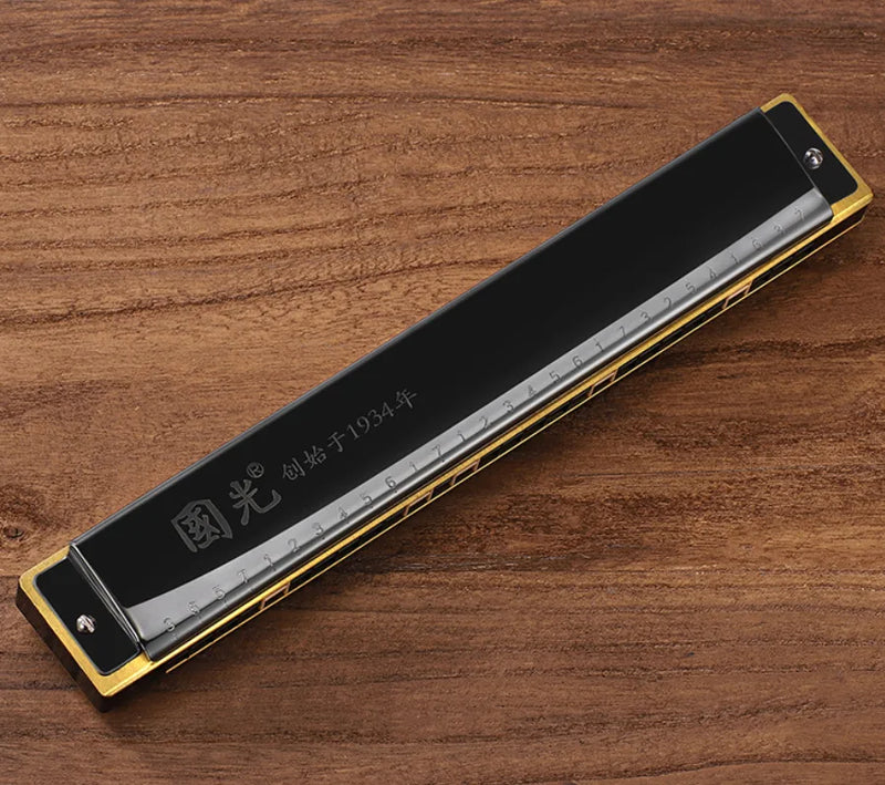 28 Holes Harmonica Accent / Polyphony C Key Harmonica rofessional Harmonica Tremolo Mini Harps Woodwind Instruments