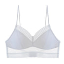 Backless Strapless Bra Push Up Plus Size Women Bralette Wire Free Sexy Lace Thin Dots Mesh Lingerie Worldcup Low Back Underwear