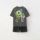 2025 Summer Kids Sets Disney Stitch Printed Tops Tee Shirts For Boys Casual Pullover Clothes Casual Two Piece Suit Child Sets