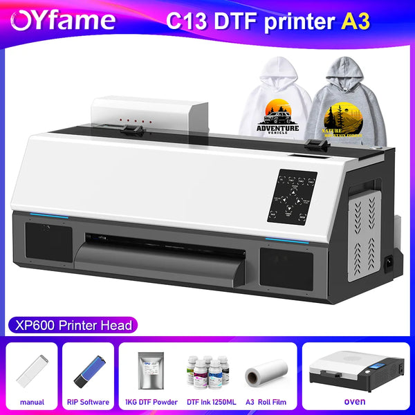 OYfame a3 impresora dtf For Epson xp600 dtf printer Directly To Film heat transfers for clothing  t shirt printing machine