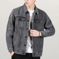 Spring Autumn Denim Jacket Men's Casual Workwear New Trendy High-end Feel Men's Jacket Clothing Regular Length