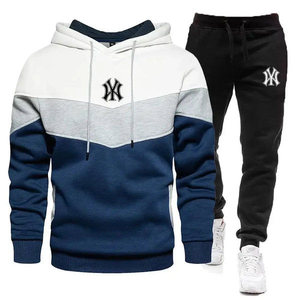 2025 Men's Sets Spring Autumn Zipper Hoodie and Pants 2 Pieces Casual Tracksuit Male Brand Running Jogging Sportswear Suit