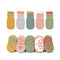 5pairs Casual Cute Knit Floor Socks, Soft Comfortable Breathable Cotton Socks For Toddler Walking Baby Boys And Girls